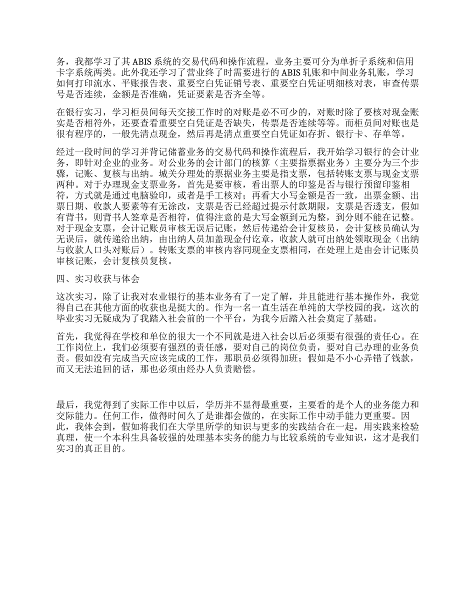 中国农业银行实习报告_第2页