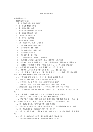 中国历史知识大全