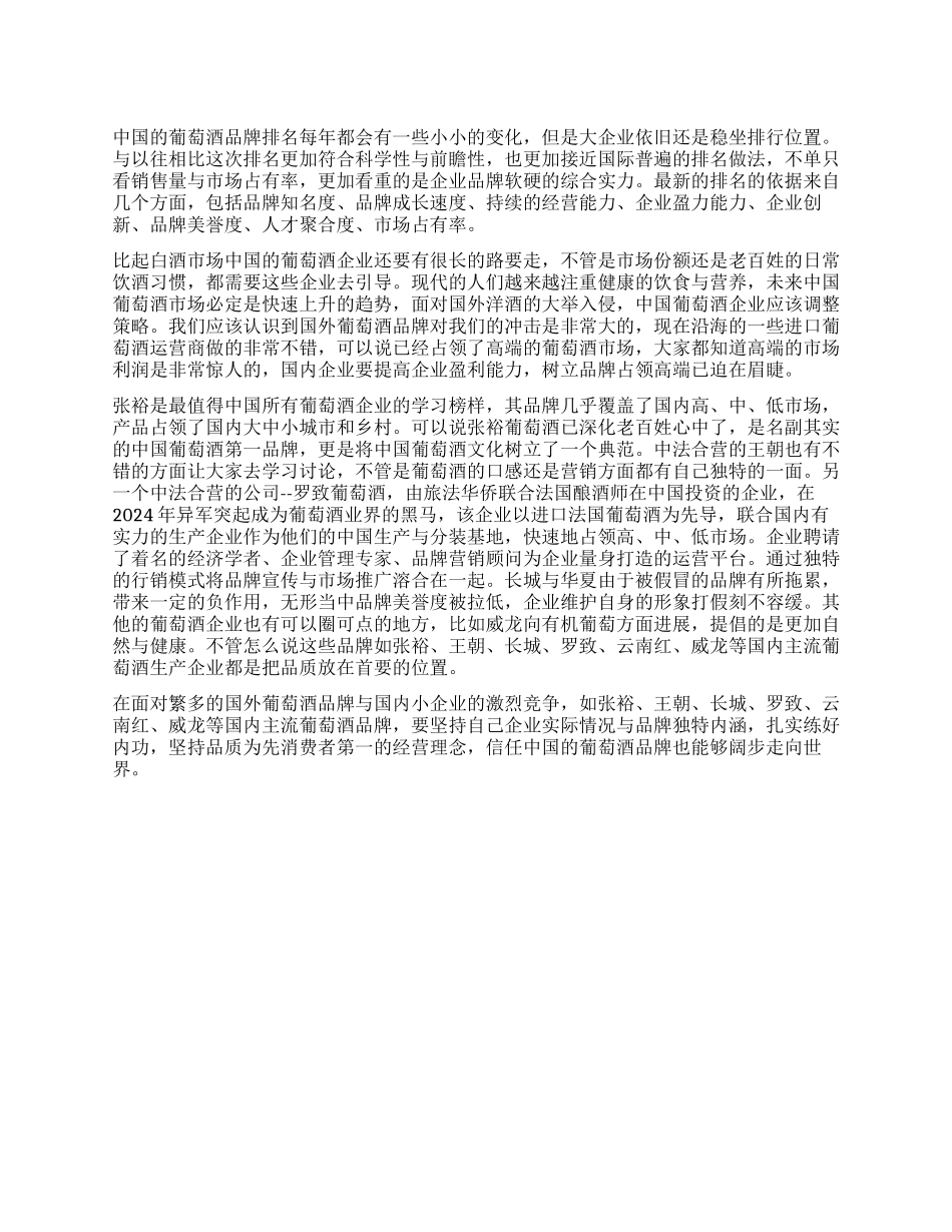 中国酒类生产企业如何打好品牌营销牌_第1页