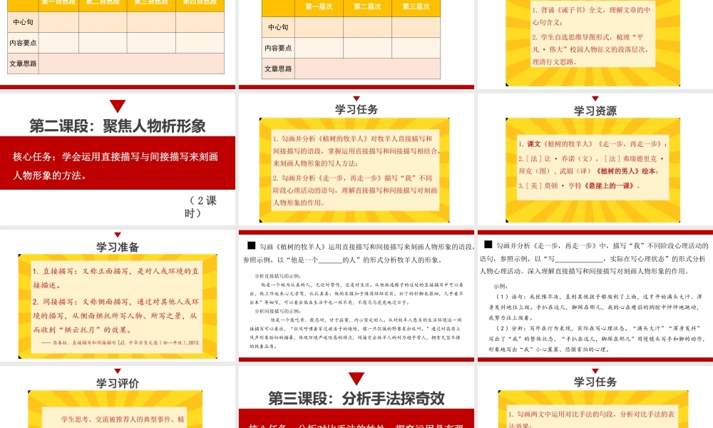 【统编版初中语文七年级上册第四单元】寻光辉人物，赞美好人生