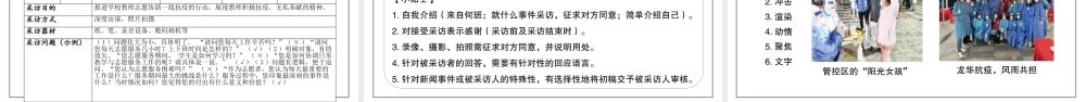 统编版初中语文八年级上册第一单元：校园之声：“疫”路梨花处处开 ppt格式