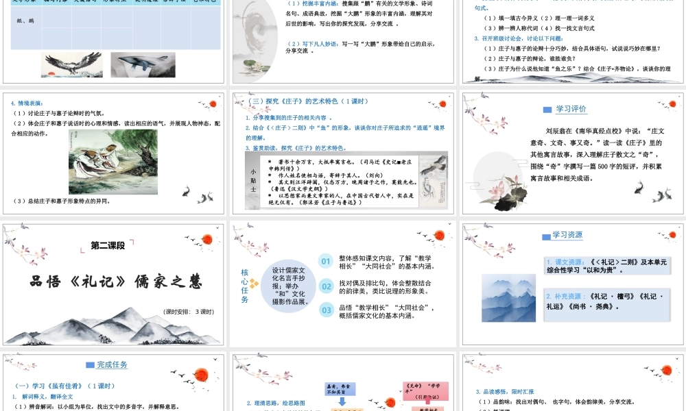 统编版初中语文八年级下册第六单元：品名家经典 谈艺术人生