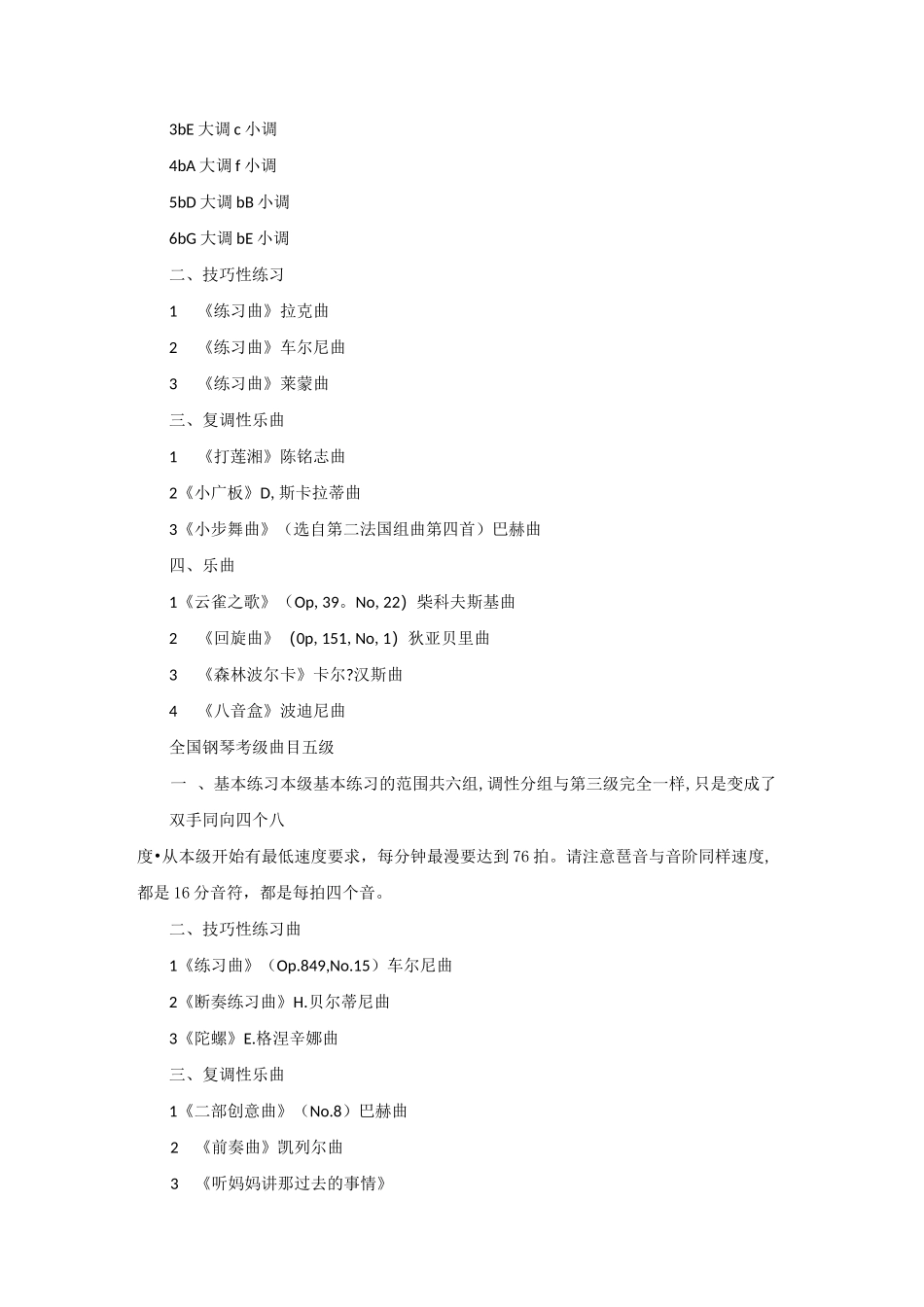权威钢琴考级曲目_第3页