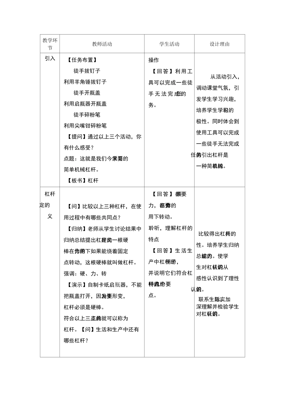 初中物理《杠杆》优质课教学设计_第2页