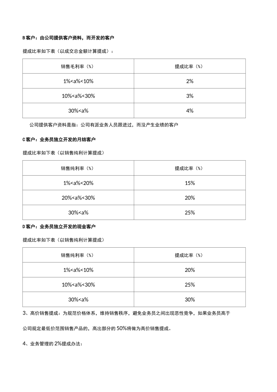 业务员提成管理制度方_第3页