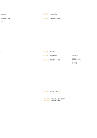 禁止烟火等67个常用安全标志