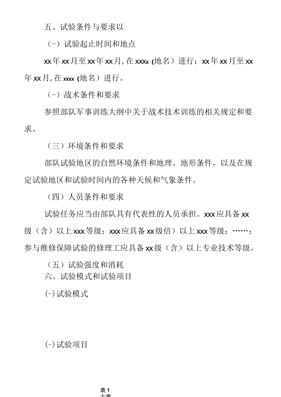设计定型部队试验大纲GJB模版_第3页