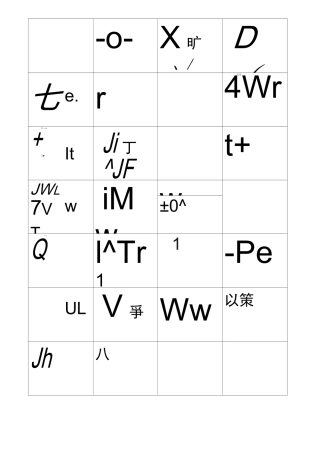 (完整word版)大小写英文字母四线三格书写标准-A4打印[1]