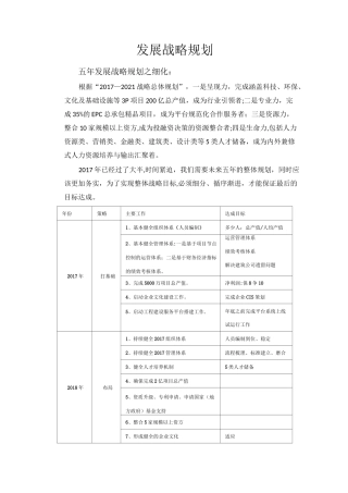 集团公司发展战略规划