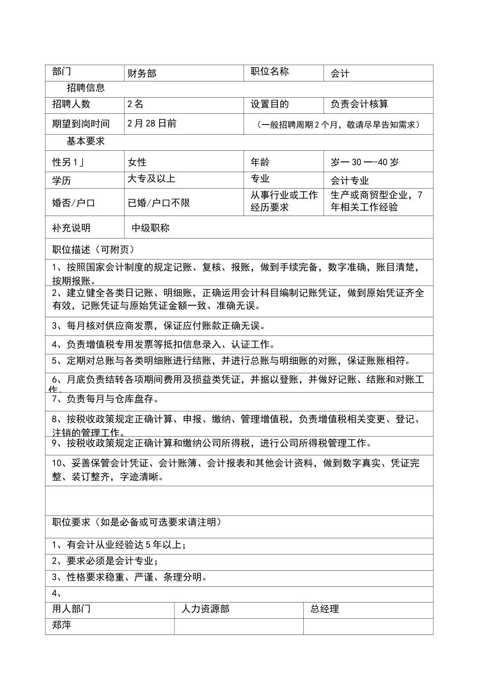 人员需求申请表_第3页