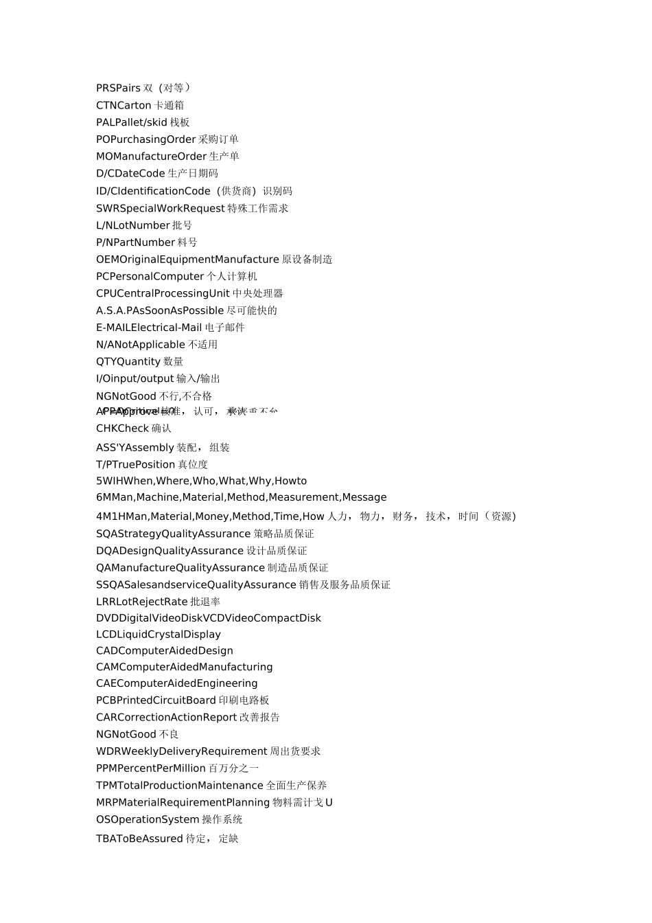 制造业常用英语_第3页