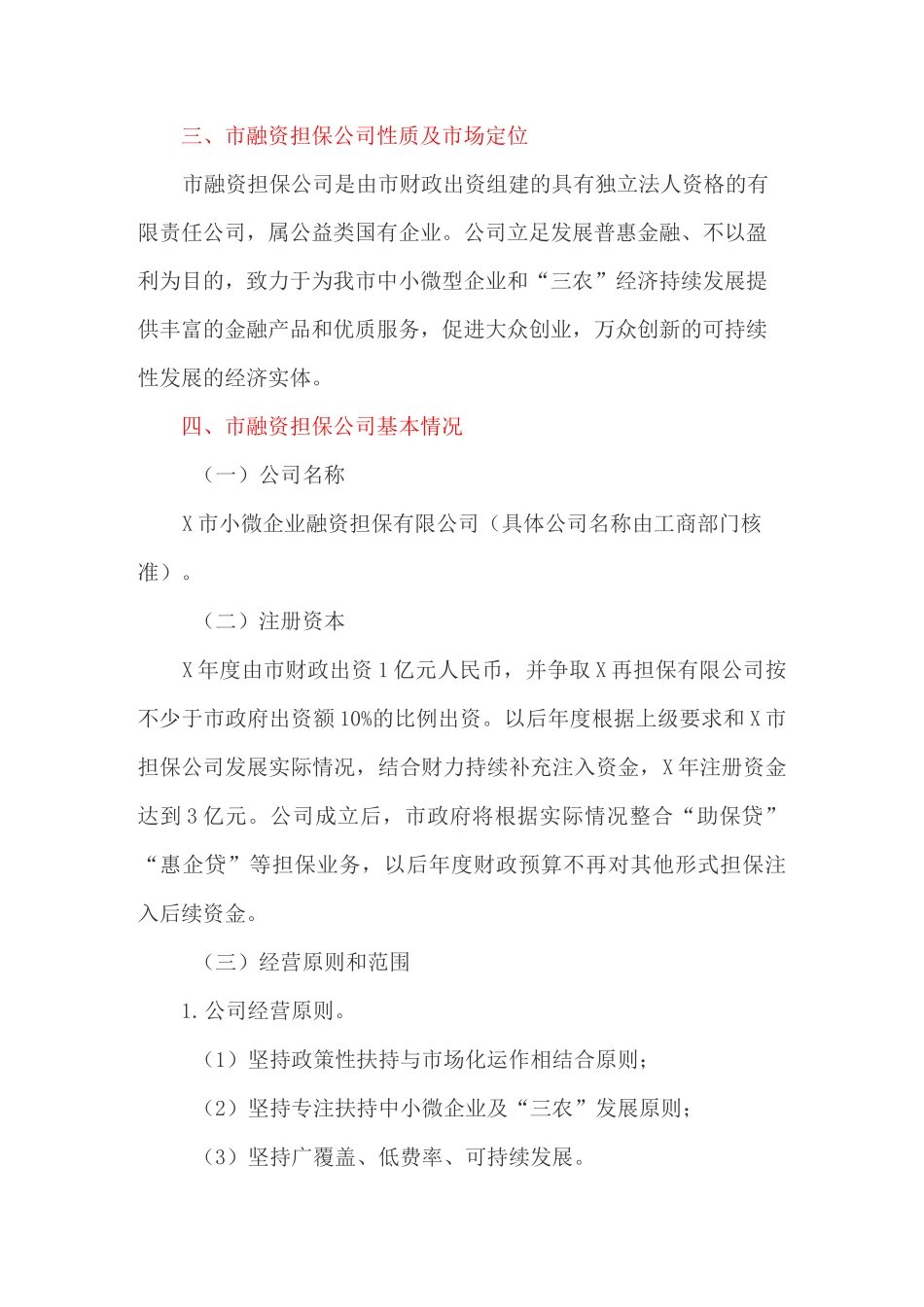 融资性担保有限公司组建方案_第3页