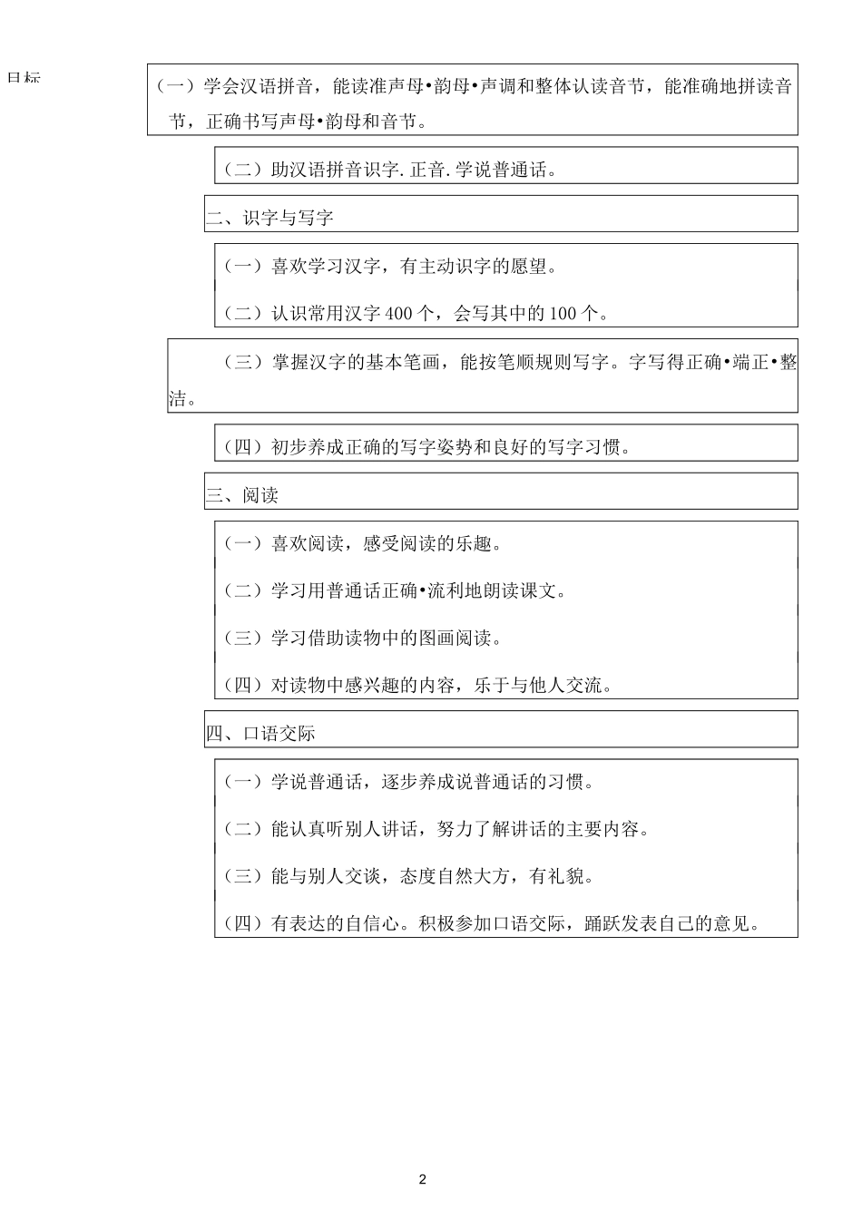 一上统编版语文教学计划_第2页