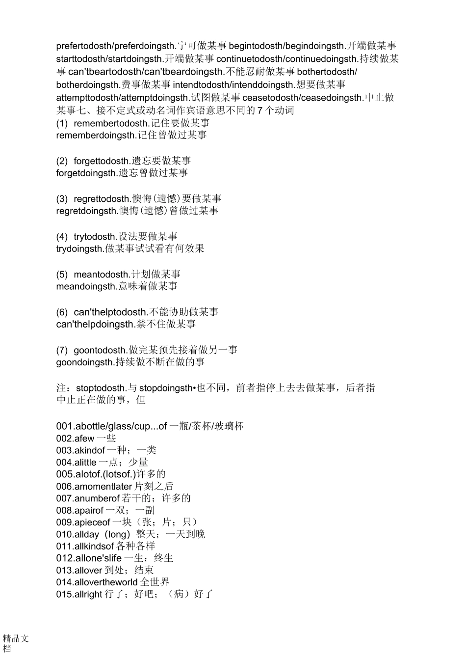 最新中考英语固定搭配大全_第3页