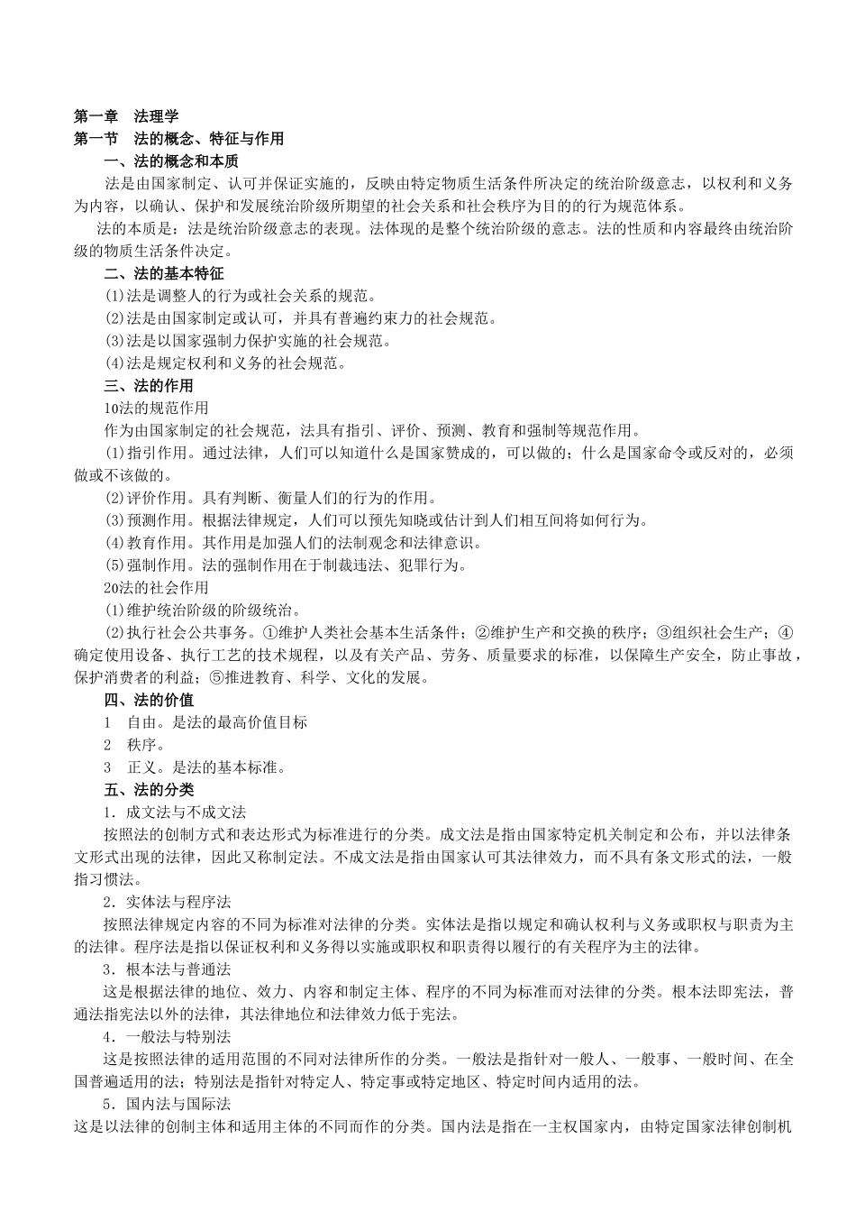 公共基础知识-法律总结_第1页