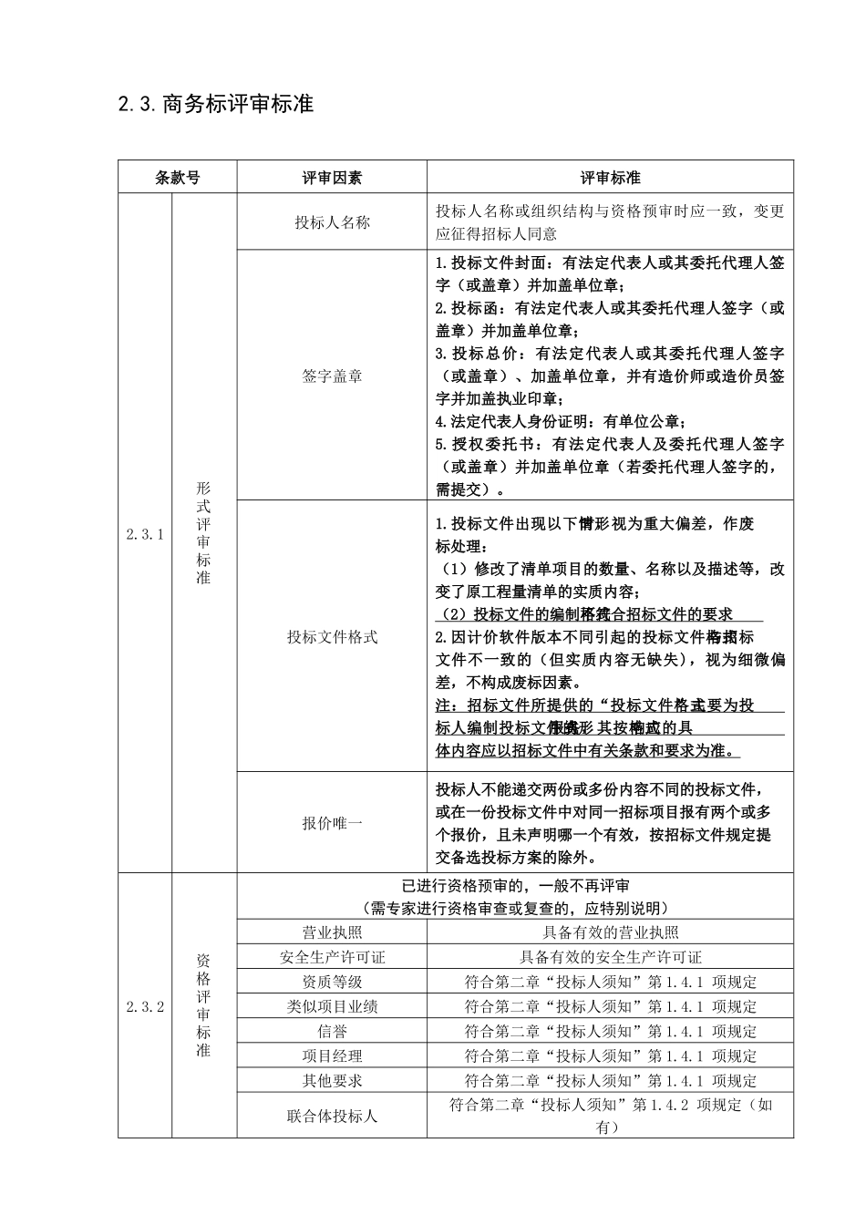 大良金榜河西停车场建设工程评标办法及合同专用条款_第3页
