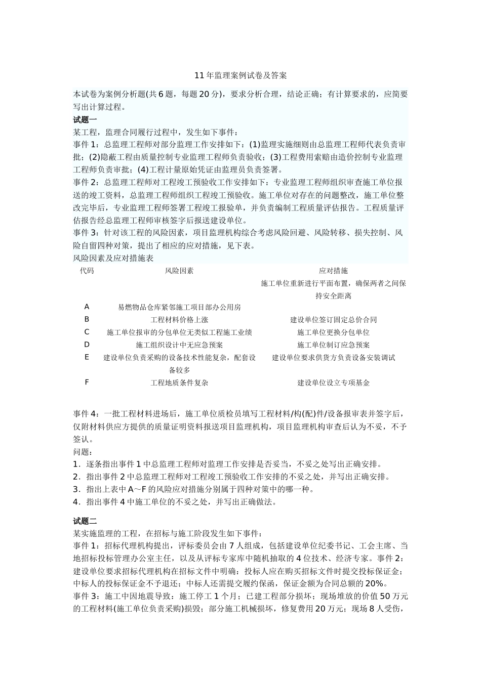 合同管理基础理论与相关法规质量投资进度控制)_第1页