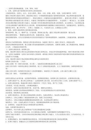 土建中职法规要点整理