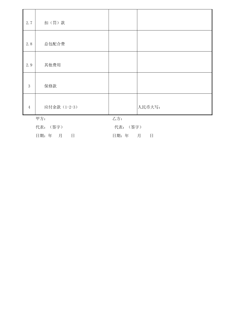 工程竣工结算协议清单_第2页