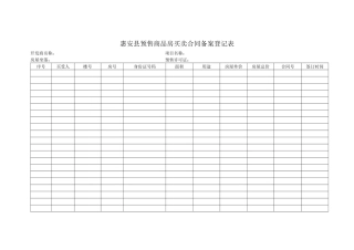 惠安县预售商品房买卖合同备案登记表