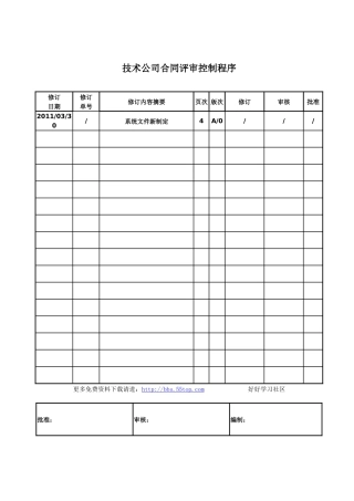 技术公司合同评审控制程序