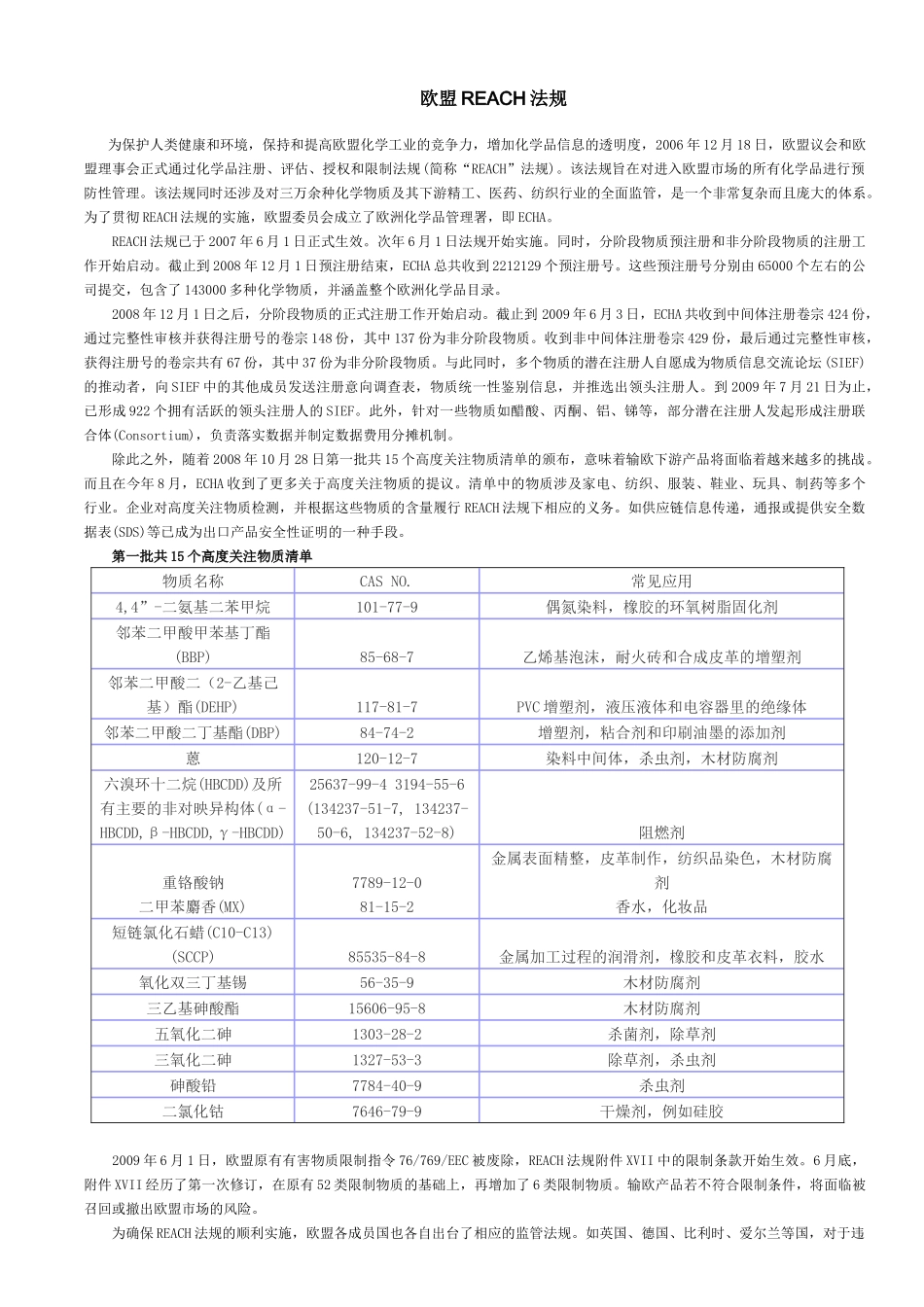 欧盟REACH法规_第1页