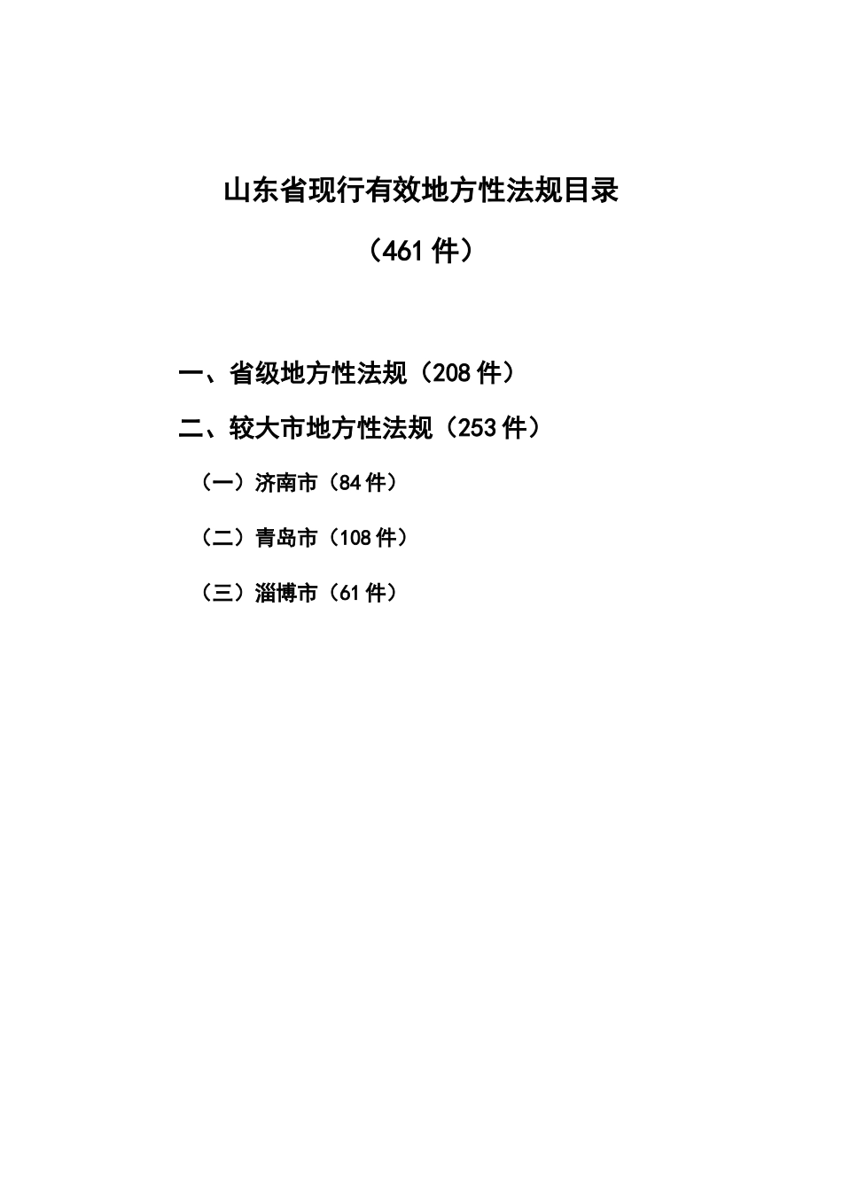 山东省法律规范目录_第1页