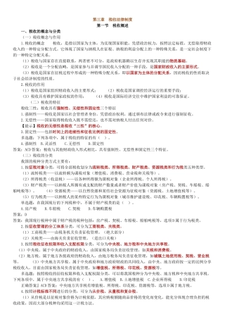 法规第三章税收法律制度