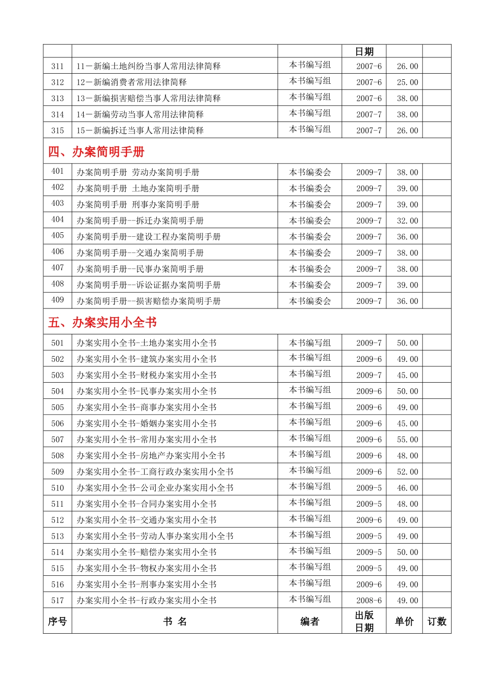 法律类图书征订单XXXX-8-17doc-hgc1408_第2页