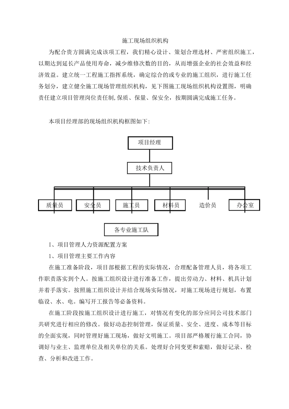 施工现场组织机构_第1页