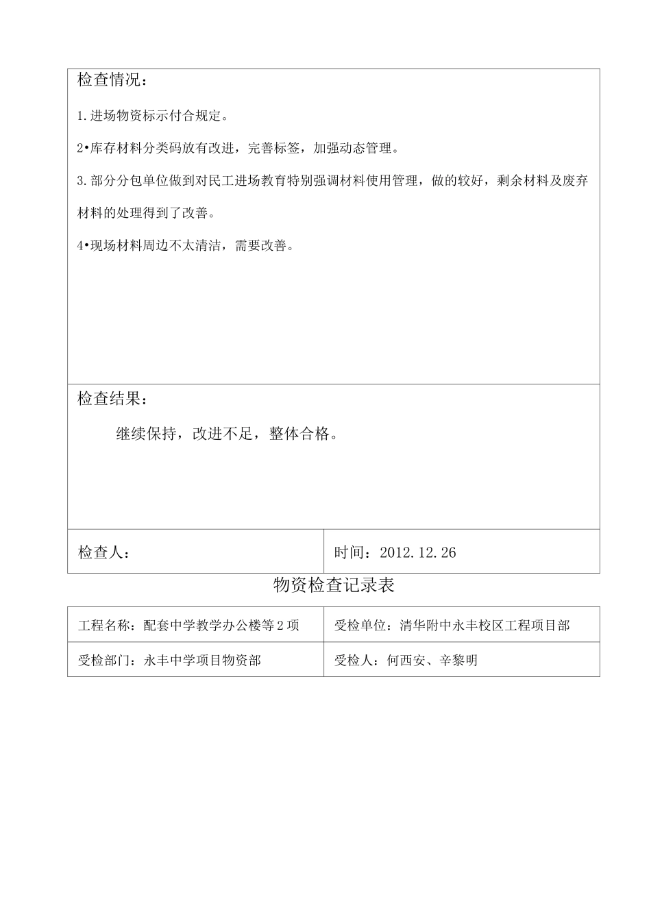 物资检查记录表_第2页