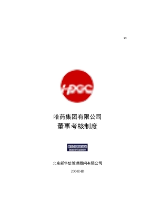 集团有限公司董事考核制度