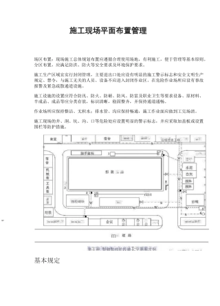 施工现场平面布置管理