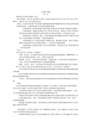 文化遗产概论