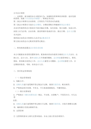 公司会计制度