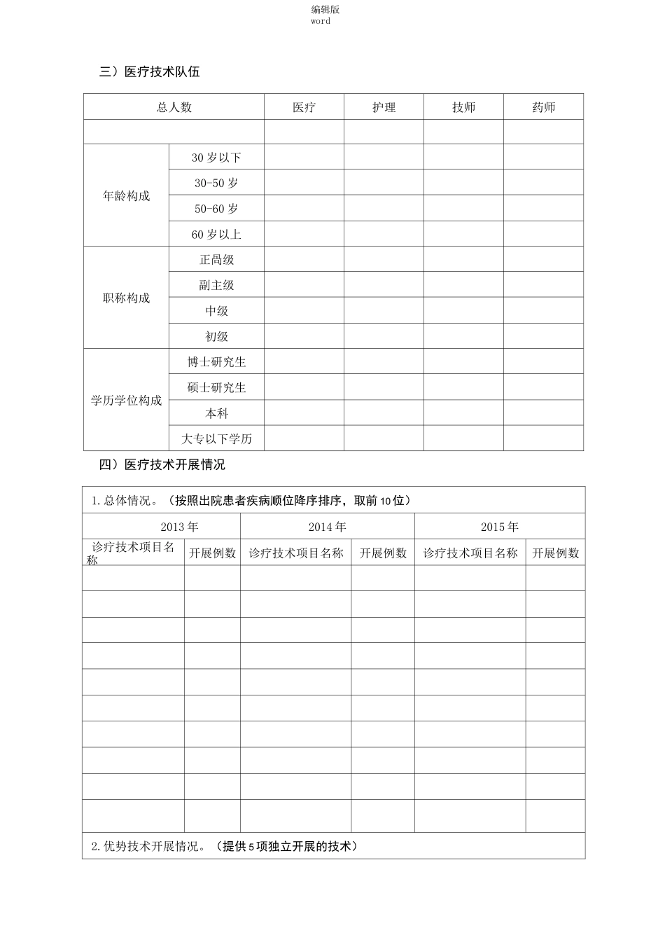 临床重点专科申报书(临床专科)_第3页