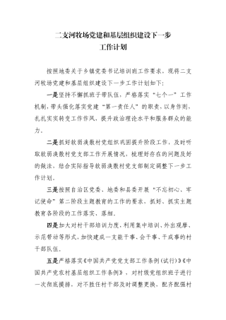 二支河牧场党建和基层组织建设