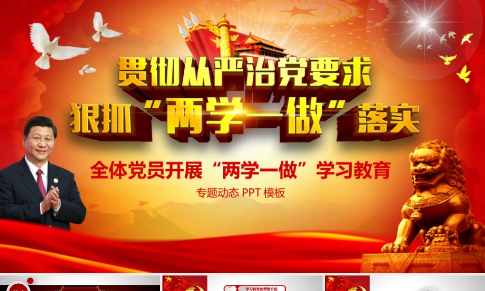 两学一做动态PPT (3)