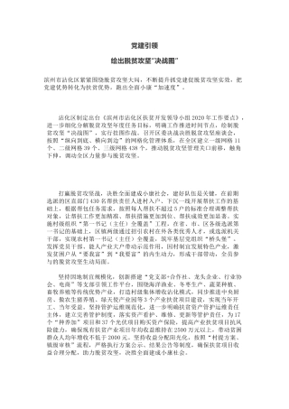 党建引领绘出脱贫攻坚“决战图”