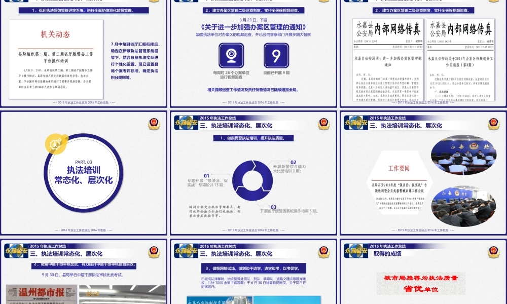 公安局执法工作年度汇报