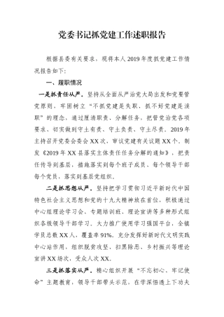 公安抓党建工作述职报告