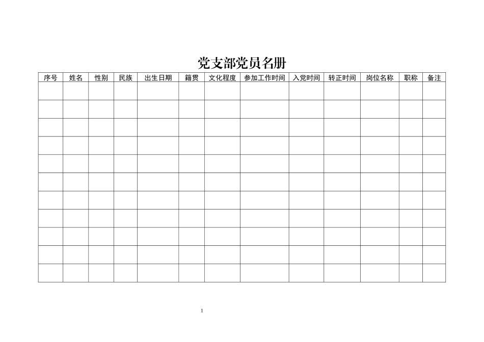 党支部党员名册_第1页