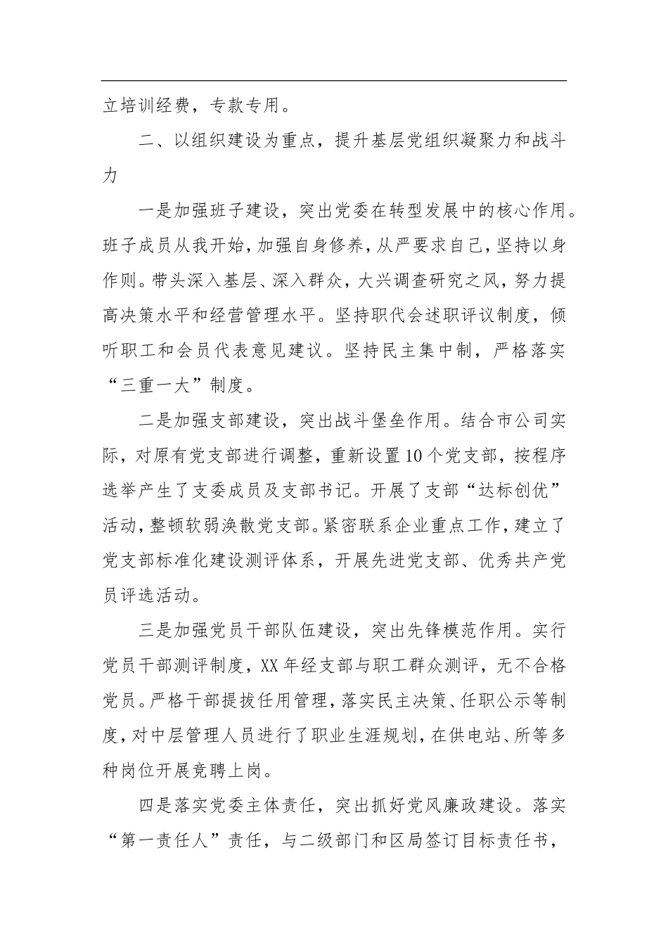 供电公司党委书记党建工作述职报告_第3页