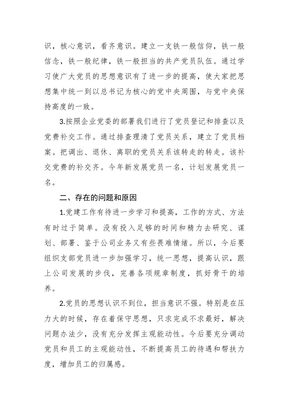 （6篇）企业党支部书记抓基层党建工作述职报告_第2页
