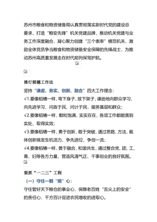 “粮安先锋”党建品牌