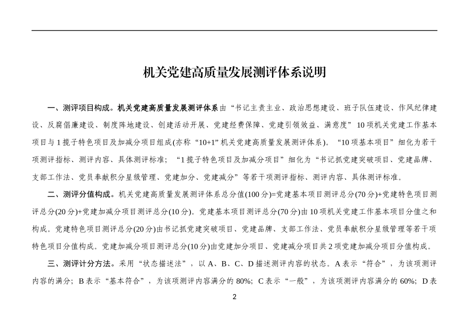 机关党建测评实用手册-新时代机关党建高质量发展测评体系实用手册_第2页