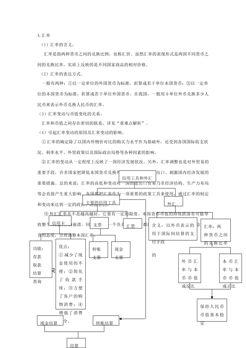 第二框 信用工具和外汇知识点梳理汇总_第3页