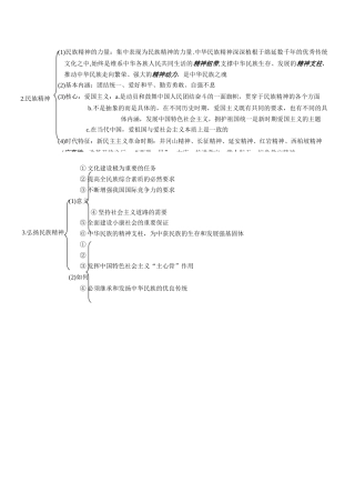 第三单元 中华文化与民族精神(下)知识点梳理汇总