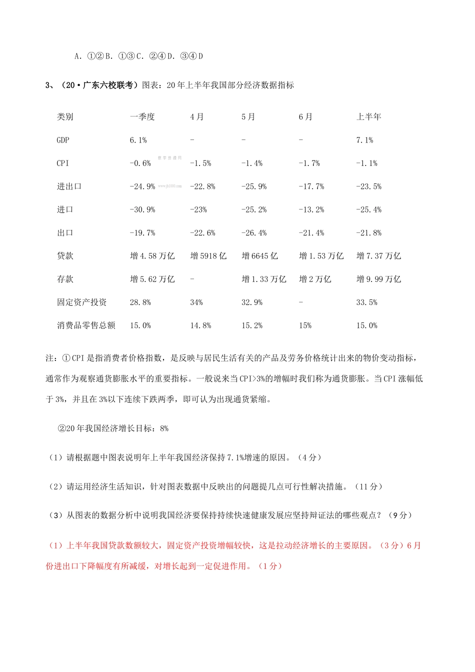 第十课 科学发展观和小康社会的经济建设 受到所有制、企业、产业和城乡等结构性因素的测试题_第2页