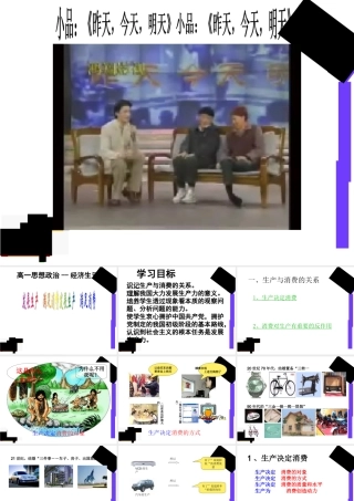 发展生产满足消费高一思想政治经济生活教学课件